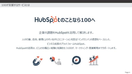 HubSpotのことなら100へ