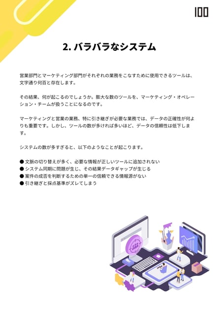 営業・マーケティングにおけるバラバラなシステムの問題点