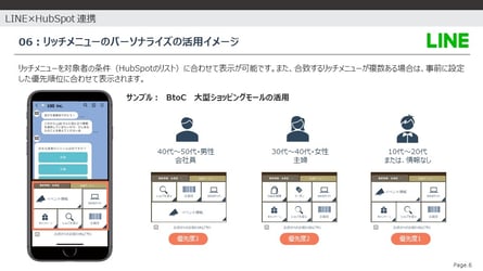 リッチメニューのパーソナライズの活⽤