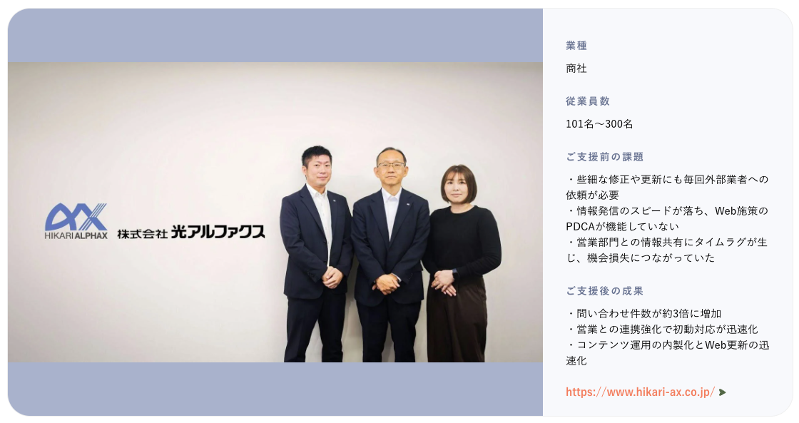 株式会社光アルファクス HubSpot導入事例